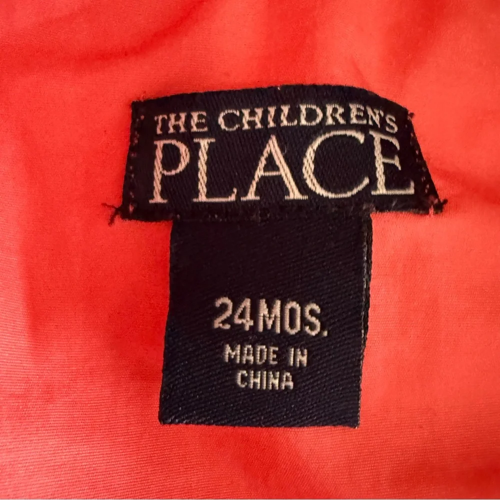 Y2K The Children's Place Coral/Red 3 in 1 Raincoat/Sweatshirt Butterfly Size 24M